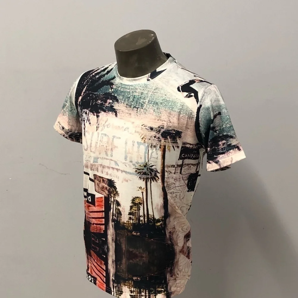 Steven land t-shirt crewneck multi color modern